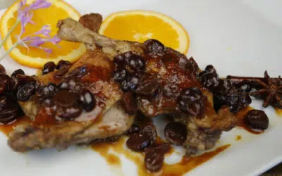 Chef Emily’s Autumn Spiced Duck Confit w/ Cranberry- Orange Glaze