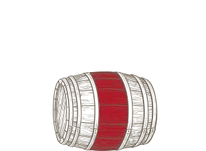 Alt text: Wine barrel graphic symbolizing handcrafted wines and Yountville wine tasting experiences at our Napa Valley winery.
