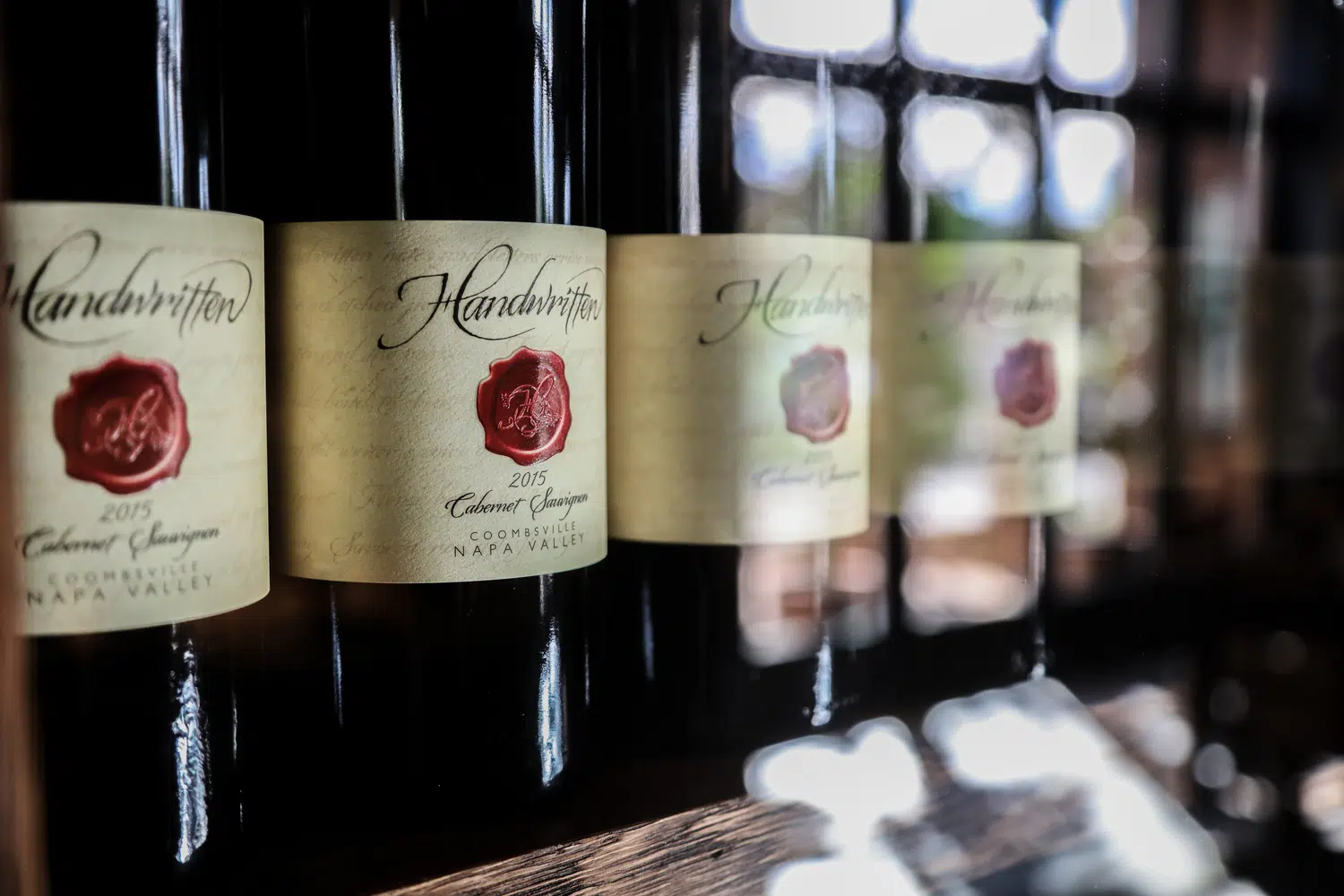 Bottles in Glass Case